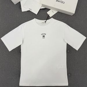 셀린느 트리옹프 로고 코튼 반팔 티셔츠