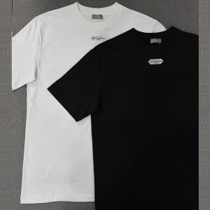 디올 파리스 라벨 코튼 반팔 티셔츠