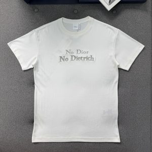 디올 No Dior No Dietrich 자수 코튼 티셔츠