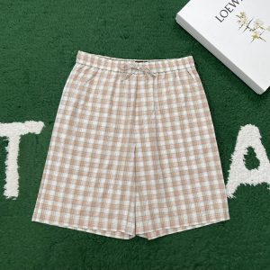 로에베 체크 시어서커 코튼 숏 팬츠