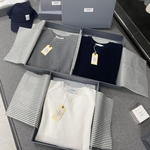 톰브라운 사선완장 4-Bar 와플 반팔 티셔츠