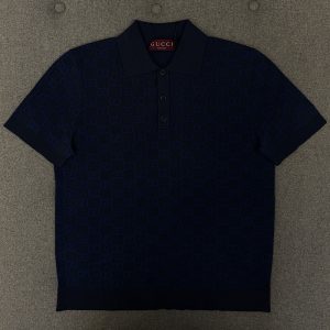 구찌 GG 코튼 실크 자카드 폴로 셔츠