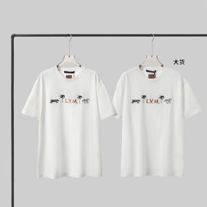 루이비통 x 다즐링 리미티드 엠브로이더드 숏 슬리브드 크루넥