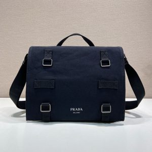 프라다 캔버스 숄더 메시저백 2VD085