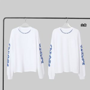 크롬하츠 넥 스크립스 로고 롱슬리브 긴팔 티셔츠