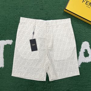 펜디 FF 스티치 리넨 버뮤다 팬츠
