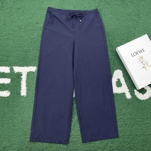 로에베 아나그램 드로우스트링 코튼 혼방 트라우저