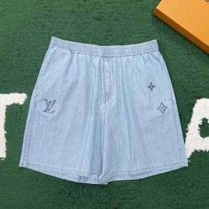 루이비통 엠브로이더드 시그니처 샴브레이 숏 팬츠