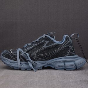【XA공장】발렌시아가 3XL 디스트레스드 레이스업 스니커즈 데님