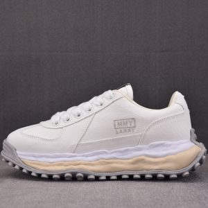 메종 미하라 야스히로 래리 OG 솔 캔버스 로우탑 스니커즈 화이트