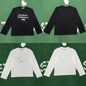 아크네 라인스톤 스톡홀름 1996 로고 티셔츠