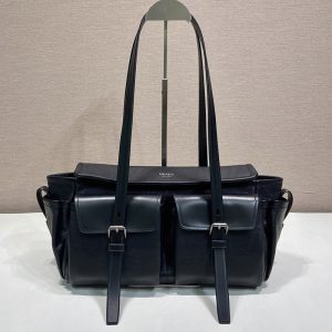 프라다 루트 플랩 레더 토트백 1BG648