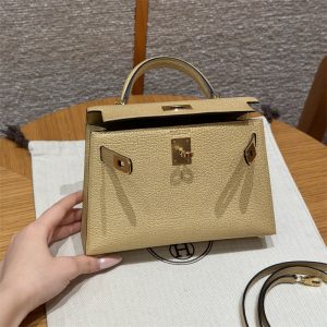 【수공】 에르메스 미니 켈리 II 셀리에 쉐브르 Y9 도레