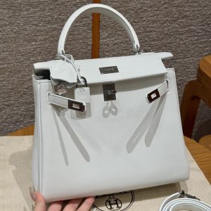 【수공】 에르메스 켈리 25 스위프트 01 블랑