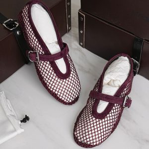 알라이아 피시넷 발레 플랫 슈즈