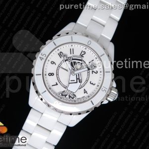 EAST공장 샤넬 J12 마드모아젤 38MM 화이트 세라믹브레이슬릿 솔리드백 Mademoiselle Shanel 38mm White Korea Ceramic White Dial on Bracelet A2824
