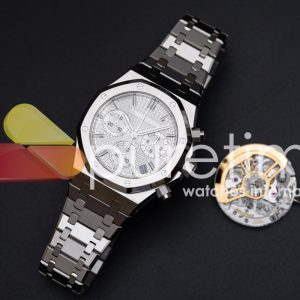 APS공장 오데마피게 로얄오크 크로노그래프 스틸 화이트다이얼 브레이슬릿 26240 V2 Royal Oak Chrono 26240 SS APSF 11 Best Edition Silver Dial on SS Bracelet SA4401 Super Clone