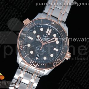 VS공장 오메가 씨마스터 다이버 300M 로즈골드콤비 블랙다이얼 브레이슬릿 2018 Seamaster Diver 300M SSRG VSF 11 Best Edition RG Bezel Black Dial on SSRG Bracelet A8800