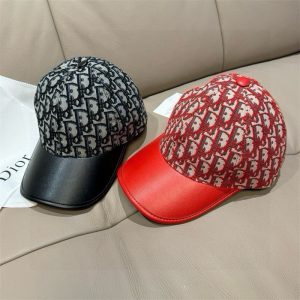 디올 오블리크 캔버스 챙레더 콤비 볼캡