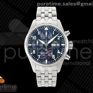APS공장 IWC 파일럿 크로노그래프 388101 블루다이얼 브레이슬릿 Pilot Chrono IW388102 APSF 11 Best Edition Blue Dial on SS Bracelet SA69385