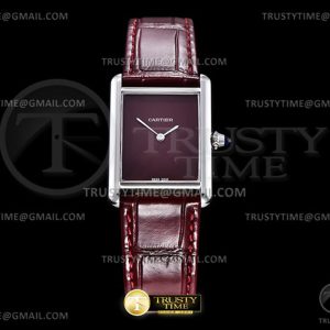 DR공장 까르띠에 탱크 머스트 라지 레드다이얼 악어스트랩 Cartier Tank Must SSLE Red DRF Swiss Qtz