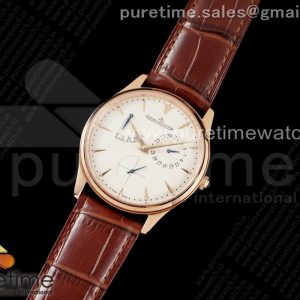 ZF공장 예거르쿨트르 마르쉐 로골 크림다이얼 가죽스트랩 Master Ultra Thin Réserve de Marche RG ZF 11 Best Edition Cream Dial on Brown Leather Strap A938 V3