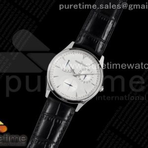 ZF공장 예거르쿨트르 마르쉐 실버다이얼 가죽스트랩 Master Ultra Thin Réserve de Marche SS ZF 11 Best Edition White Dial on Black Leather Strap A938 V3