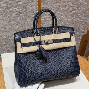 【수공】에르메스 버킨 25 리즈 7U 블루 네이비