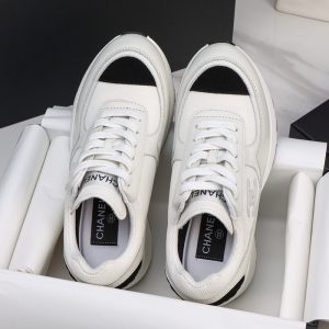 샤넬 25K 믹스드 파이버 스니커즈 화이트