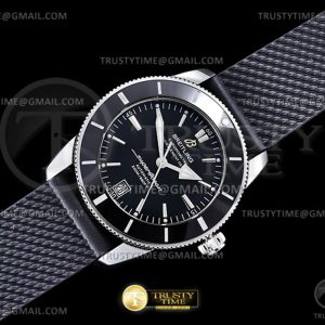 OX공장 브라이틀링 슈퍼오션 헤리티지 2 42 스틸 블랙다이얼 러버스트랩 Superocean Heritage II 42mm SSRU Blk OXF A2824