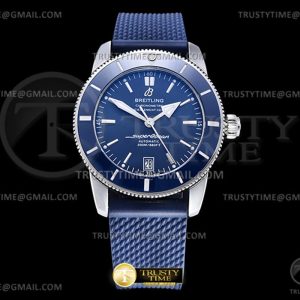OX공장 브라이틀링 슈퍼오션 헤리티지 2 42 스틸 블루다이얼 러버스트랩 Superocean Heritage II 42mm SSRU Blue OXF A2824