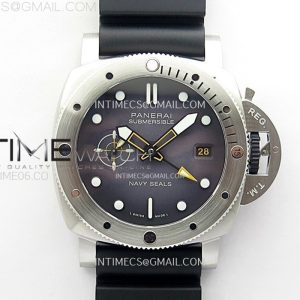 VS공장 파네라이 PAM1323 그레이다이얼 블랙러버스트랩 PAM1323 Y GMT VSF 11 Best Edition Dark Gray Dial on Black Rubber Strap P9011