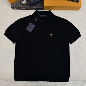 루이비통 LV 로고 패치 숏 슬리브드 폴로 셔츠
