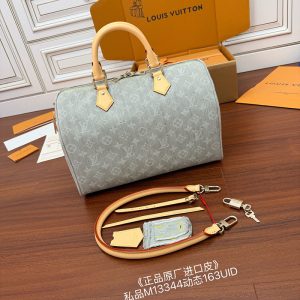 루이비통 스피디 소프트 30 데님 모노그램 워시드 그레이 M13344
