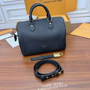 루이비통 로우 키 스피디 소프트 30 블랙 그레인 카프스킨 M24891