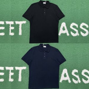 생로랑 카산드라 코튼 피케 폴로 셔츠