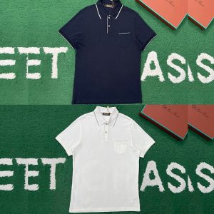 로로피아나 레가타 스트레치 코튼 포켓 폴로 셔츠