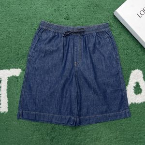 로에베 아나그램 코튼 샴브레이 숏 팬츠