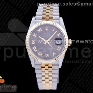 GM공장 롤렉스 데이저스트 36 옐로우골드콤비 포금 그레이다이얼 브레이슬릿 DateJust 36 SSYG 126233 GMF Gold Wrapped 904L Steel Gray Dial Roman Markers on Jubilee Bracelet SA3235