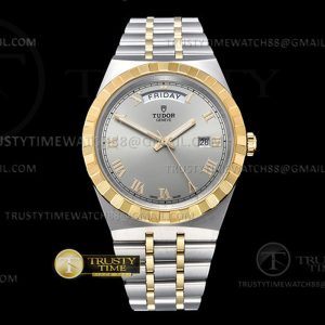 V7공장 튜더 로얄 28603 옐로우골드콤비 실버다이얼 로만인덱스 브레이슬릿 Tudor Royal 28603 41mm YGSS SilvRmn V7F A2836