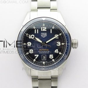 KOR공장 태그호이어 오타비아 블루다이얼 Autavia WBE5116 42mm SS KOR 1:1 Best Edition Blue Ceramic bezel Blue Dial on SS Bracelet SW200 (Free Nylon and Leather Strap)