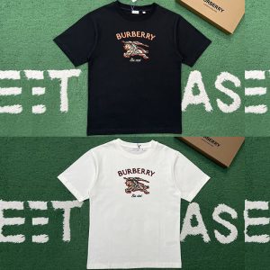 버버리 EKD 체크 코튼 티셔츠