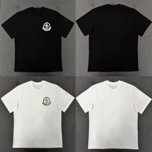 몽클레어 펠트 로고 와펜 코튼 반팔 티셔츠