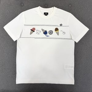 펜디 숏 슬리브 FF 아이스크림 모티프 크루넥 티셔츠
