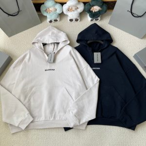 발렌시아가 백 로고 폴로 후디