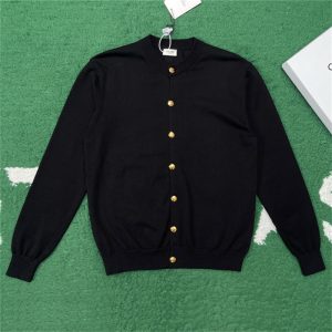 셀린느 트리옹프 버튼 파인 울 가디건